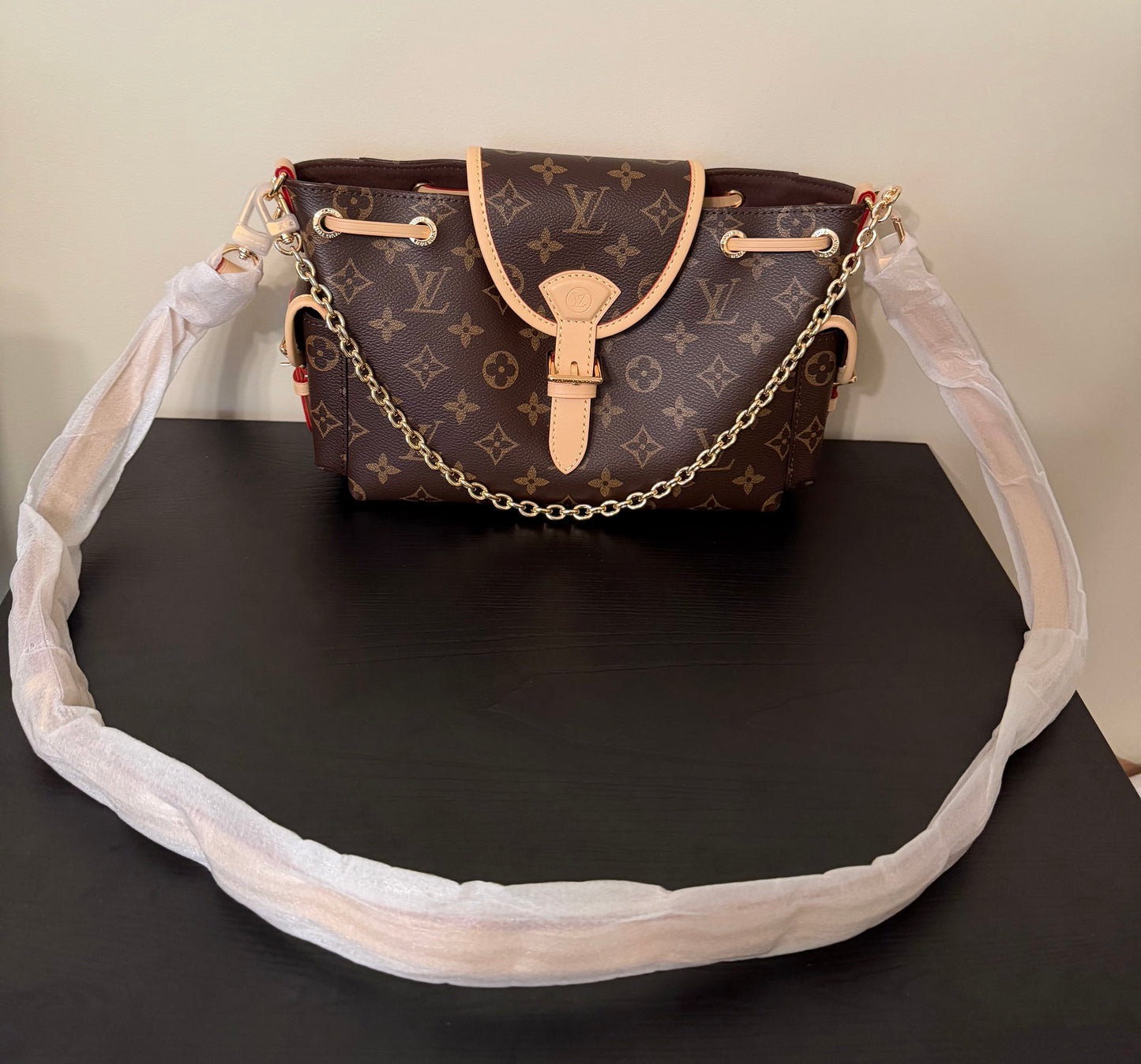 Brown Monogram Mini Sleek City Backpack