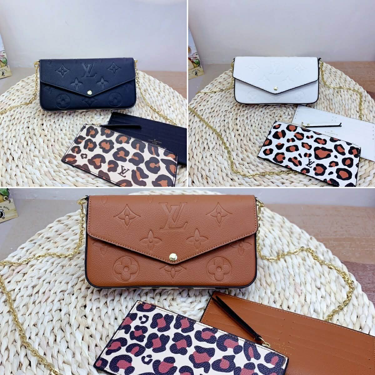 SALE π - Monogram Leopard Wallet Bags