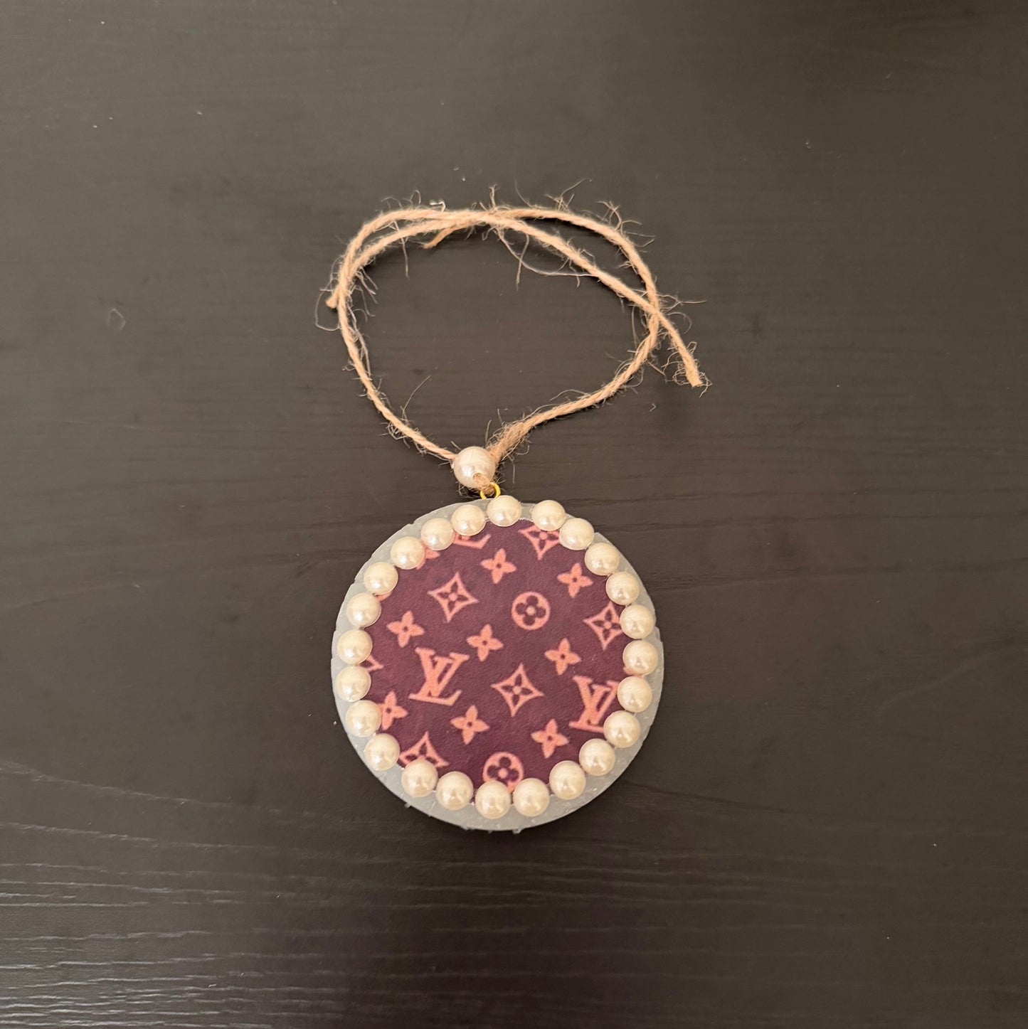 Brown Monogram Classic Car Freshie