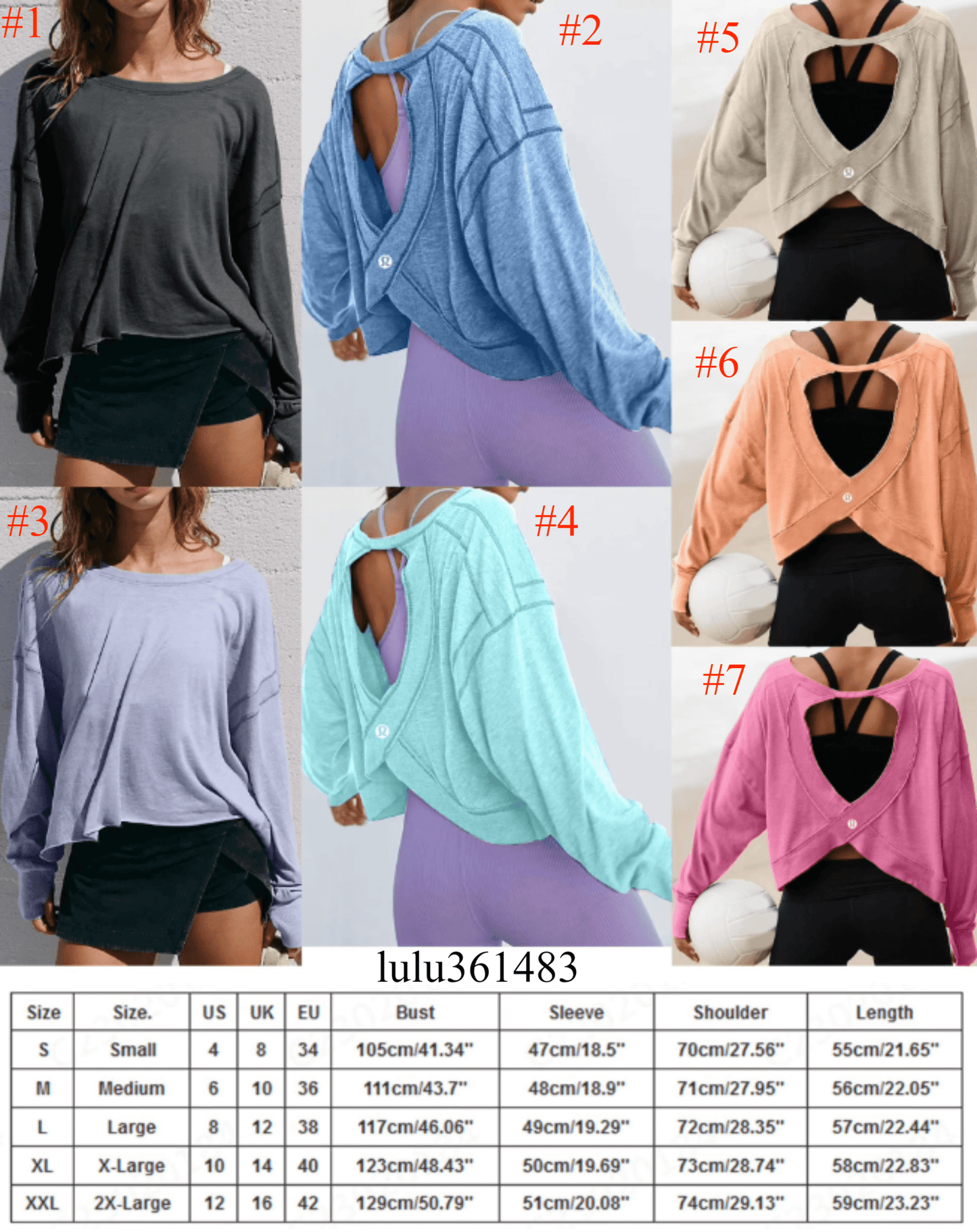 π Long-Sleeve Cross Back Tees