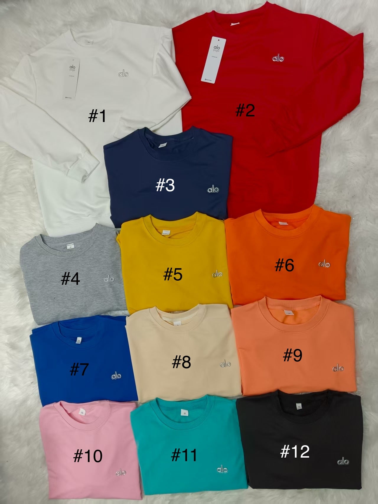 A L O Cotton Crewnecks