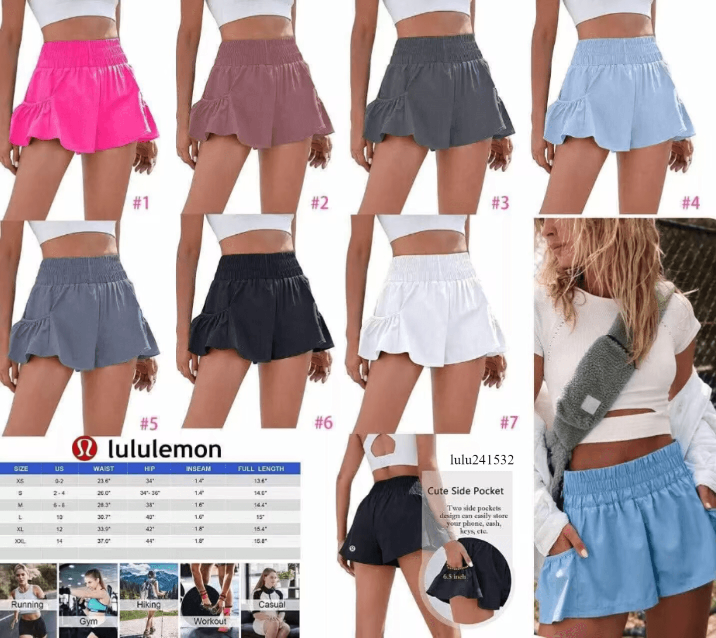 π Flowy Side Pocket Shorts