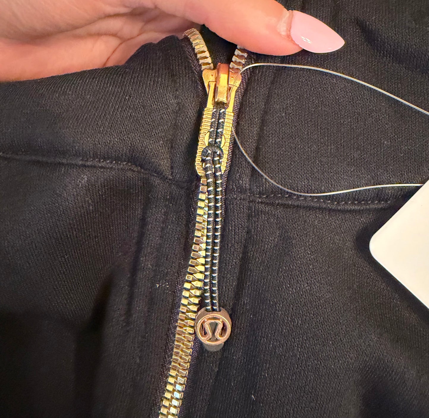 π Black/Gold Half Zip Hoodie (S) - Logo is Tarnishing