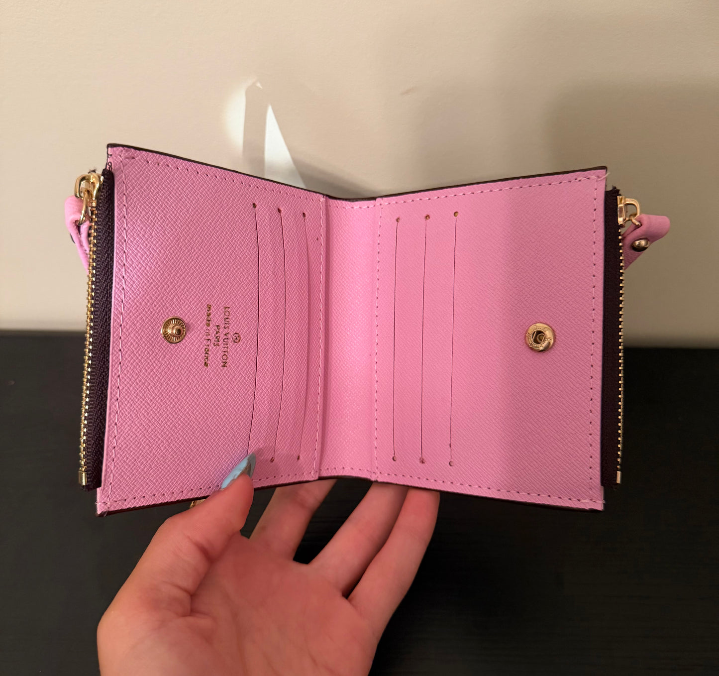 Brown Monogram Mini Pink Card Wallet
