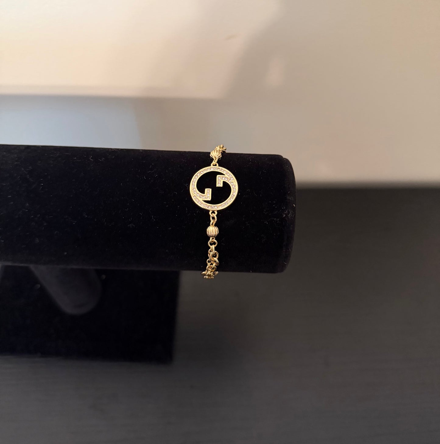 Double G Gold Bling Blond Bracelet