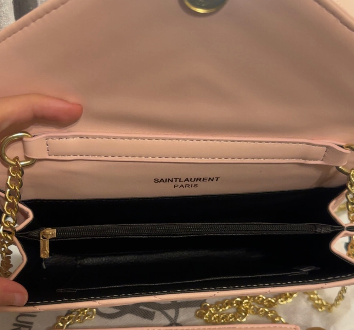 Y $ Pink/Gold Wallet Bag