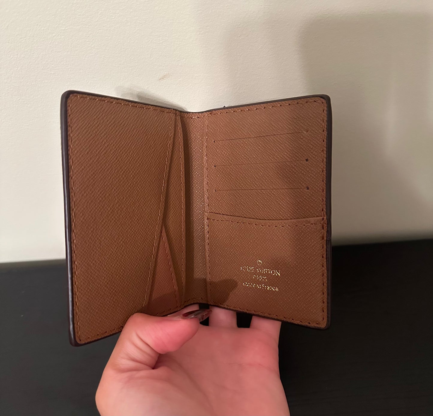 Brown Monogram Mini Card Holder