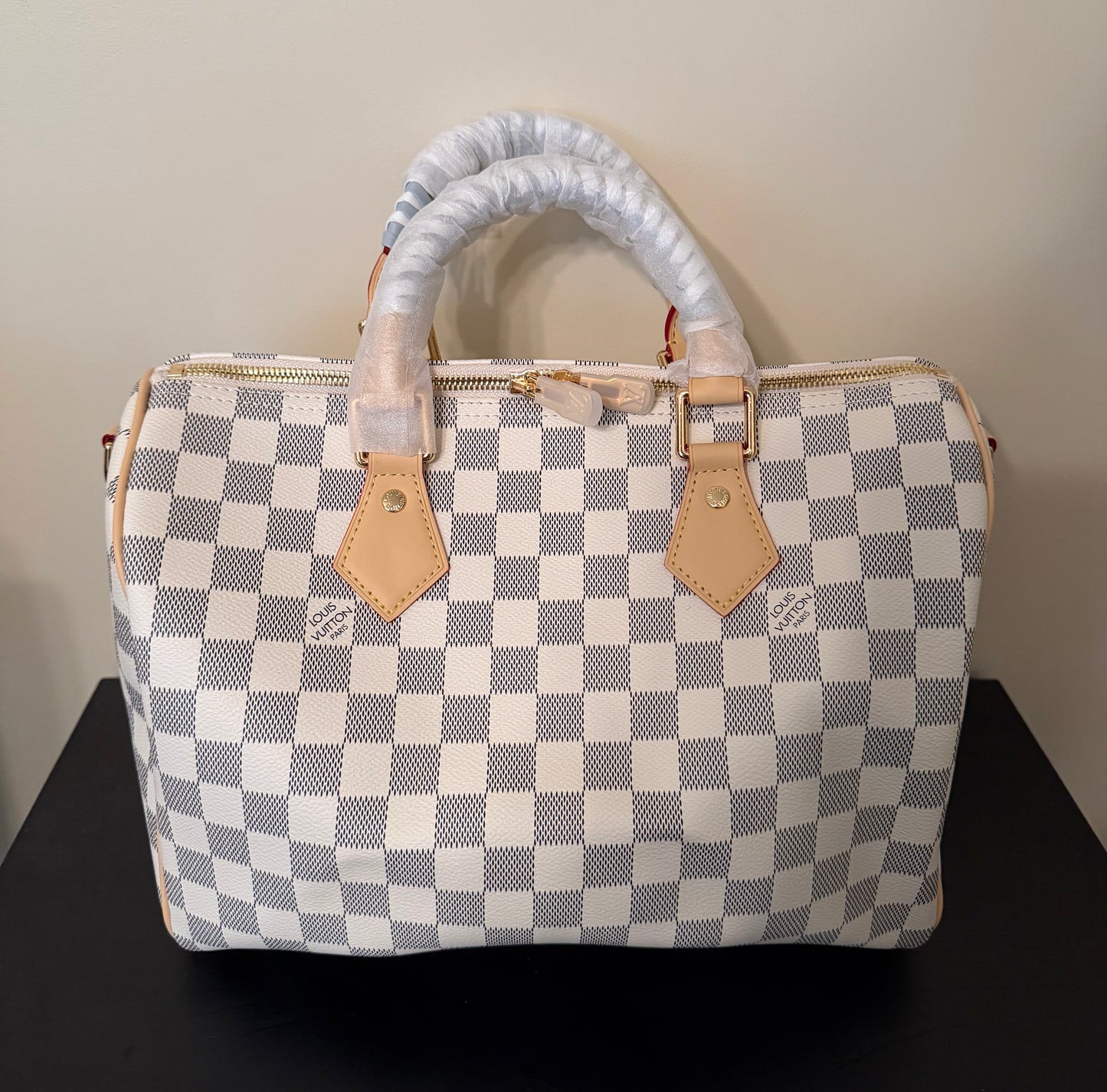 Monogram White Checkered Mini Duffle Bag (30cm)
