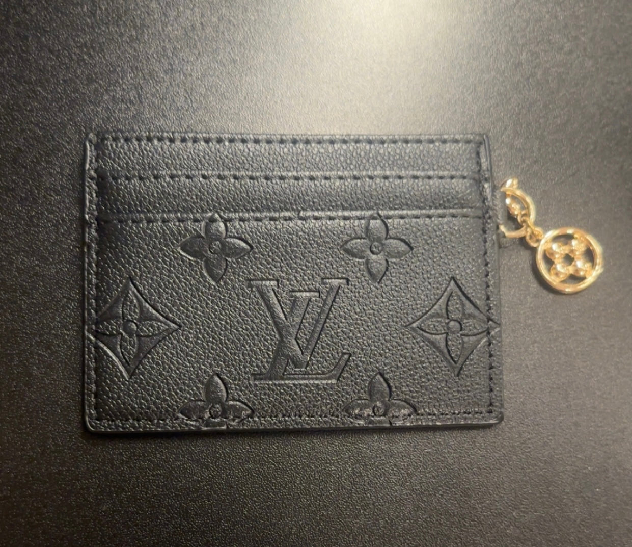 Black Monogram Card Holder