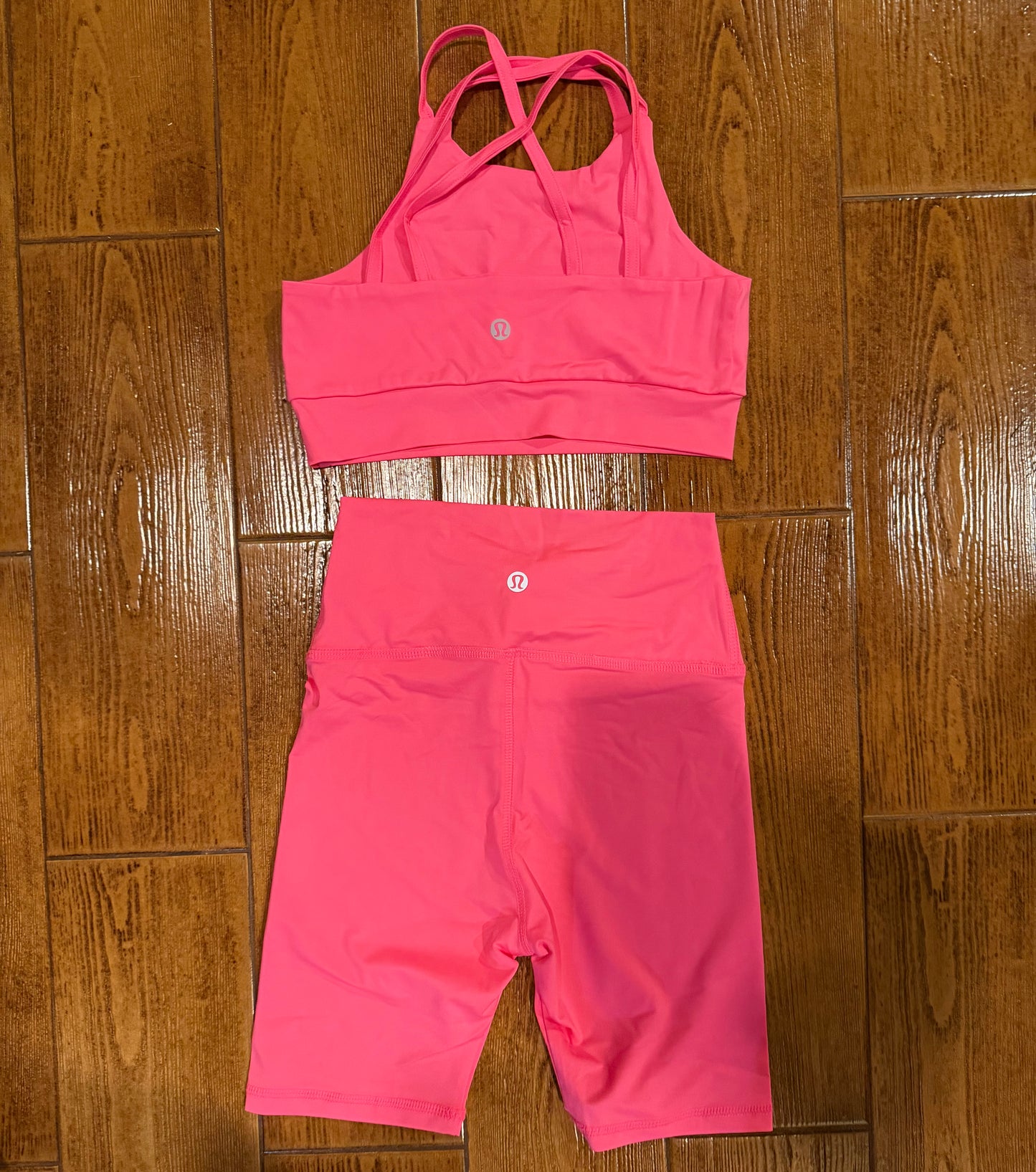π Kids Bright Pink Tank/Short Athletic Set