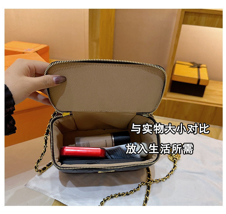 Double C Quilted Makeup Bags