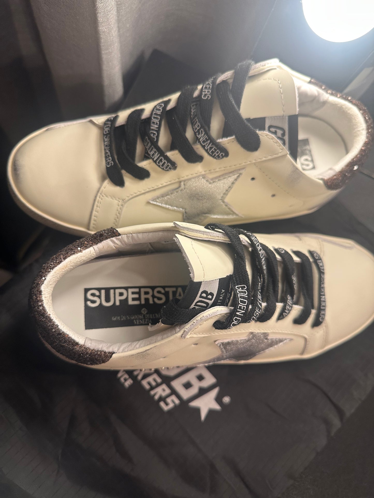 Brown & Silver Vintage Star Sneakers - EUR37 (Women’s 6.5)