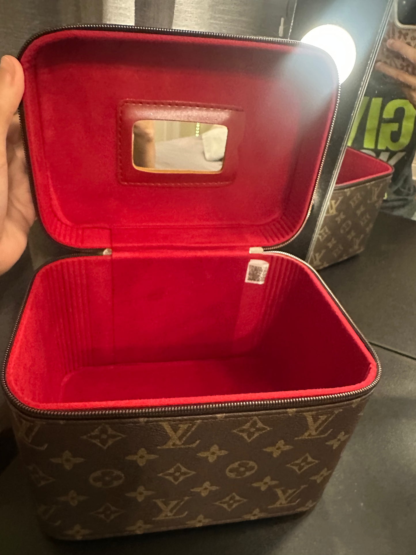 BF - Brown Monogram Hard Makeup Box