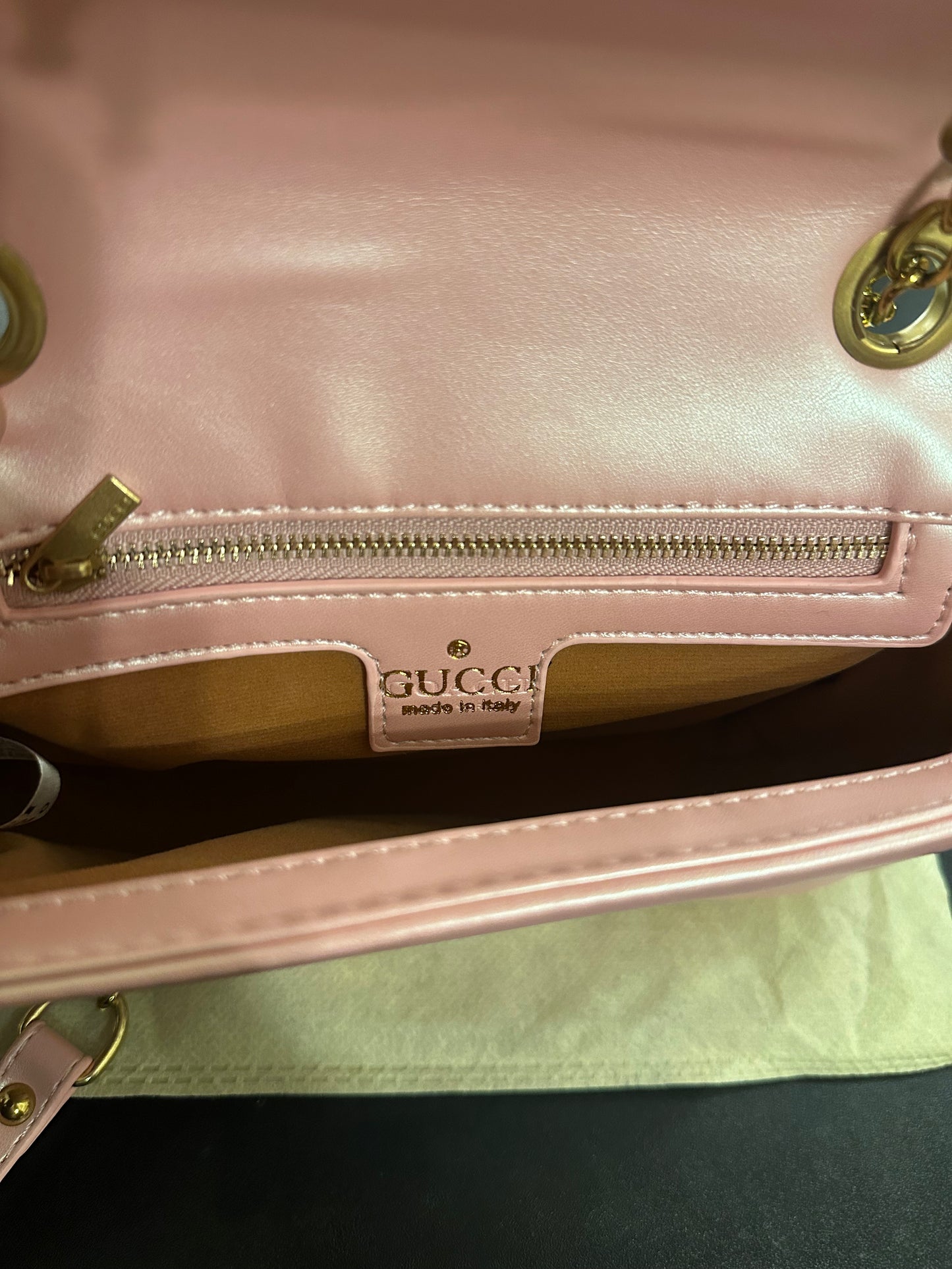 Pink Double G Mont Quilted Shoulder Bag (Small)