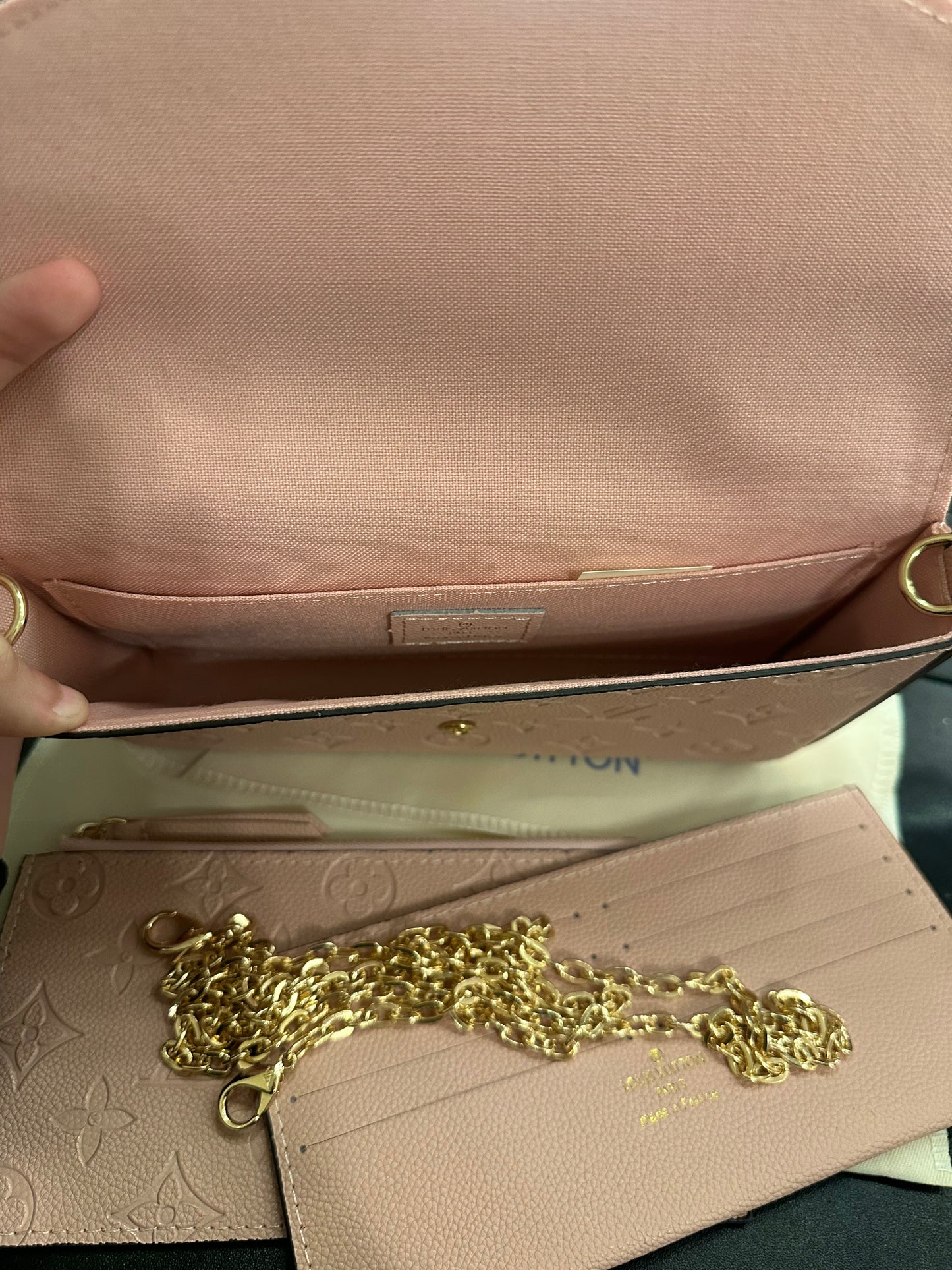 Pink Monogram Wallet Bag