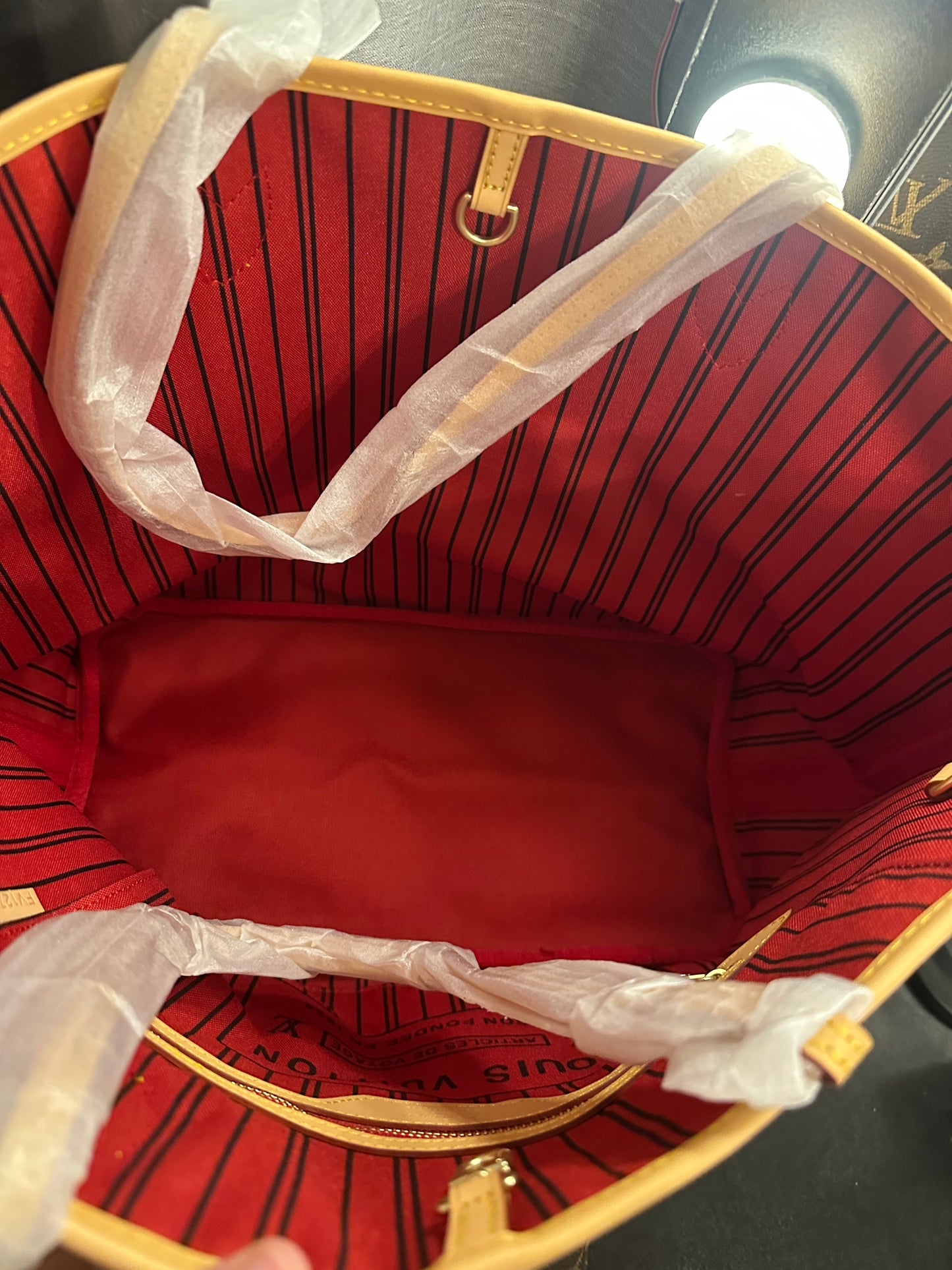 Brown Monogram Carryall (Red Int.)