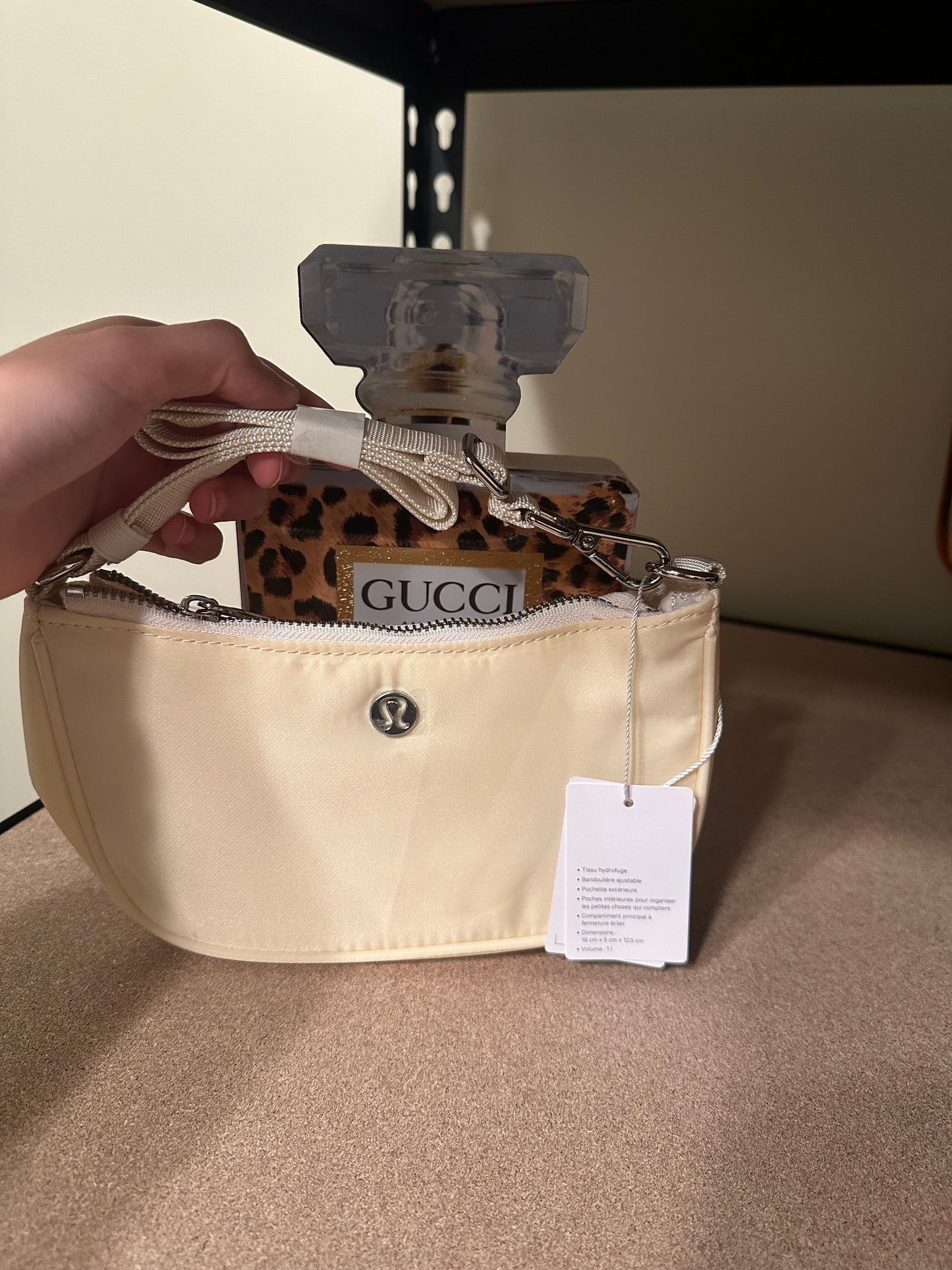 π Tan/Silver Essentials Mini Shoulder Bag