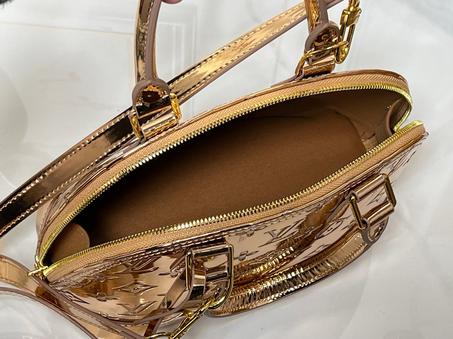 Gold Monogram Tiny Treasure Bag