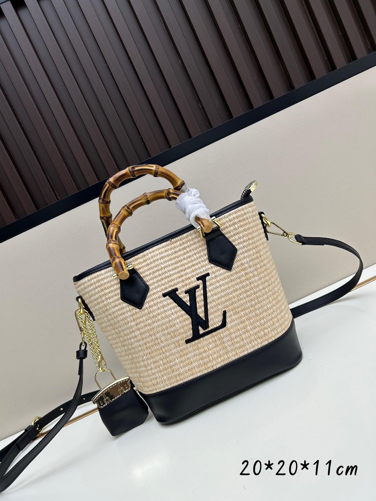 Monogram Woven Tote Bags