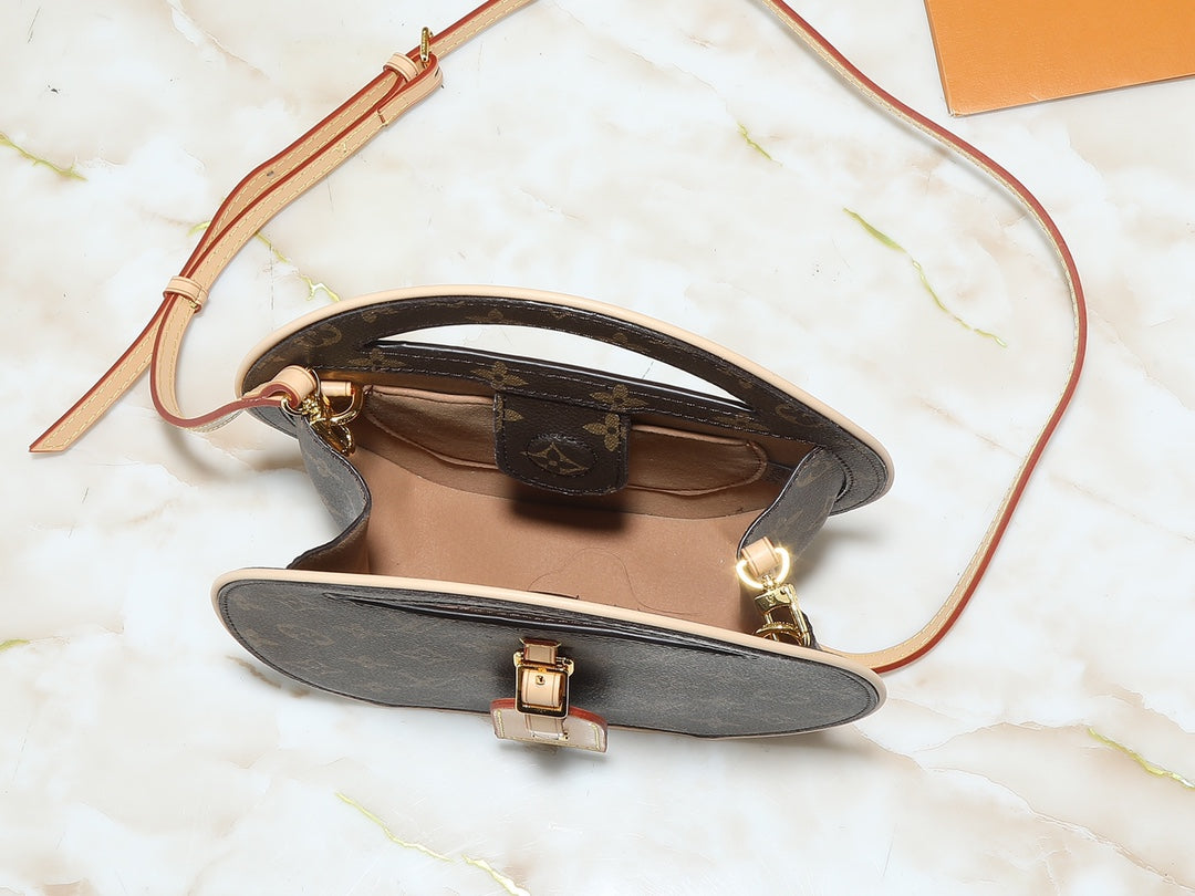 Brown Monogram Circle Bag