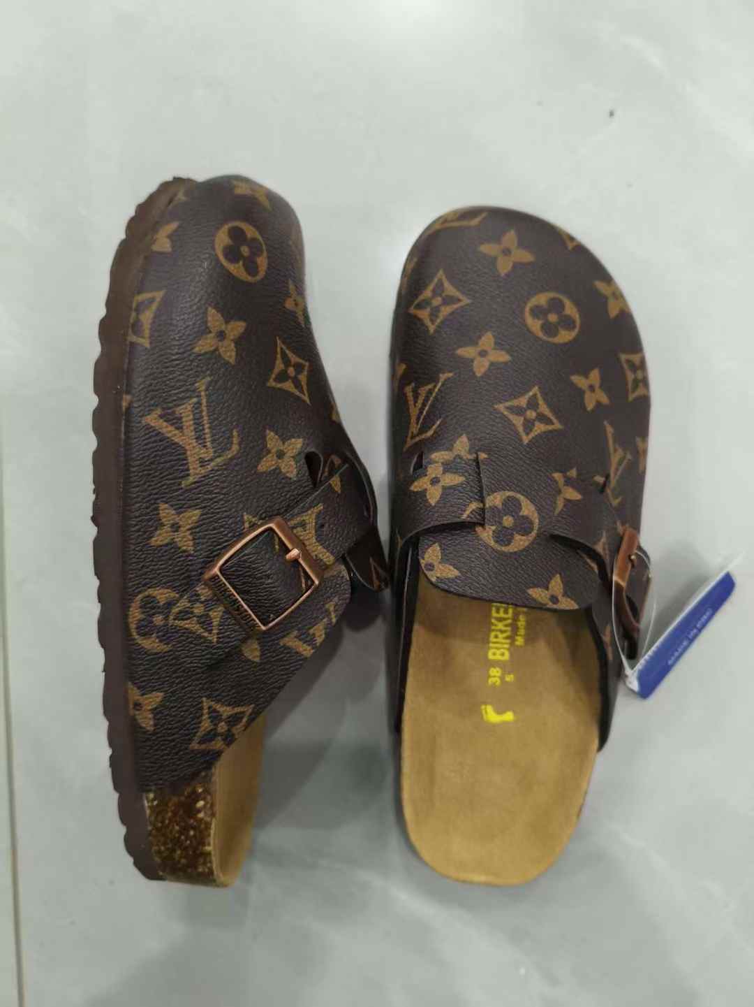 Brown Monogram BK Clogs