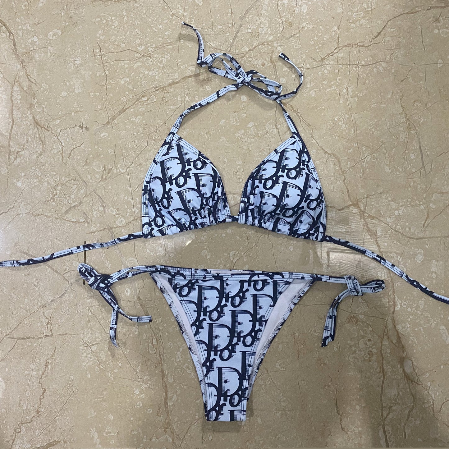 πΏ White/Black Bikini Bathing Suit