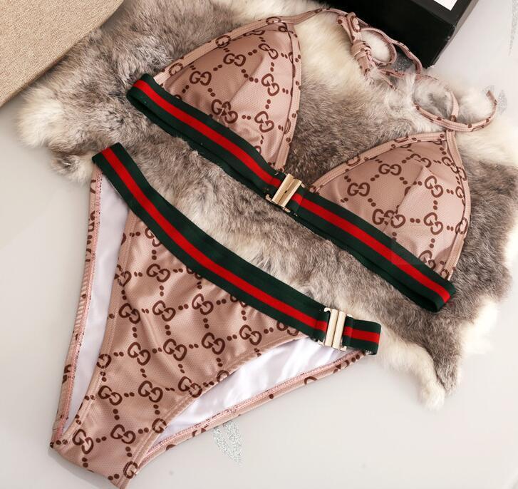 Double G Stripe Bikini Bathing Suit