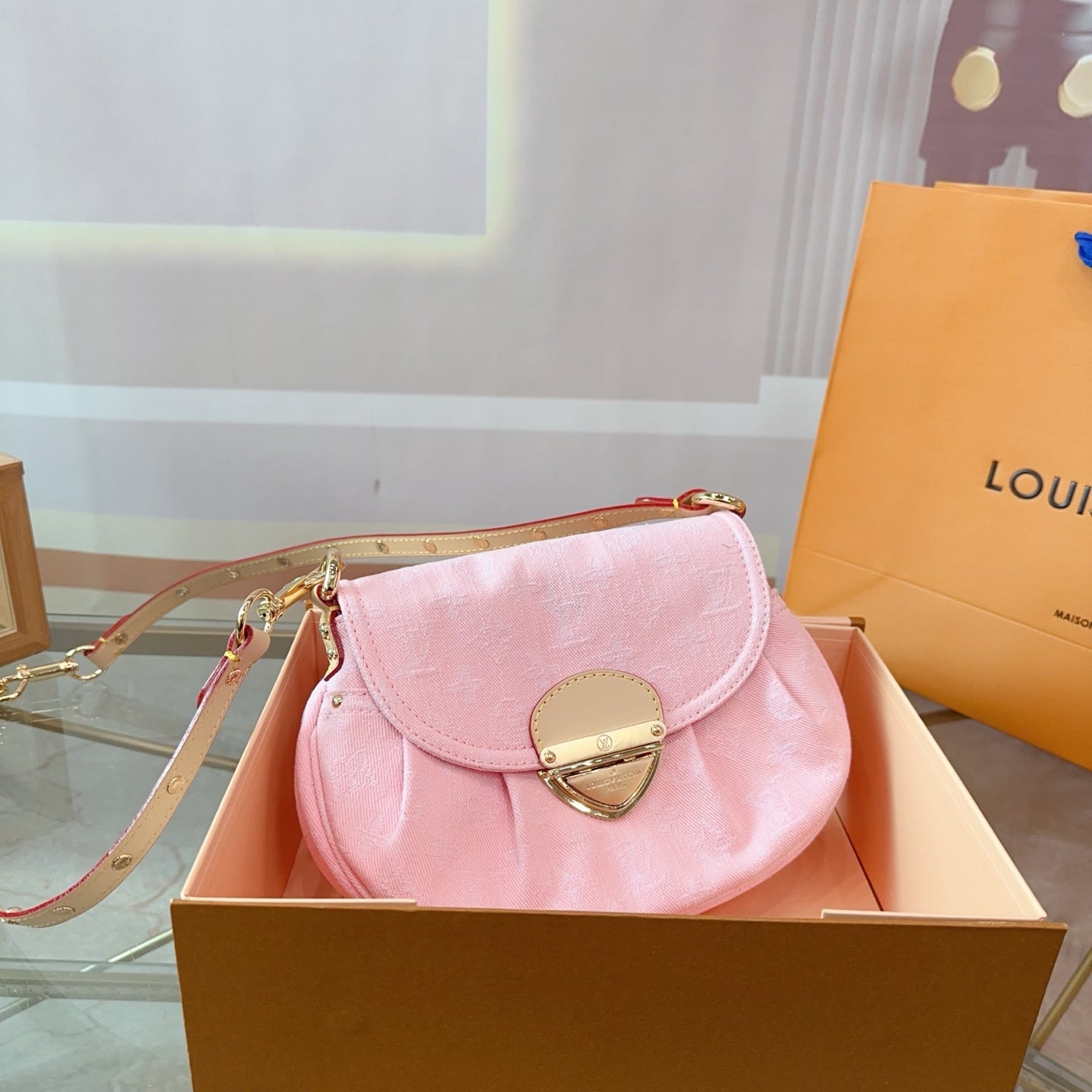 Monogram Denim Belle Mini Bags