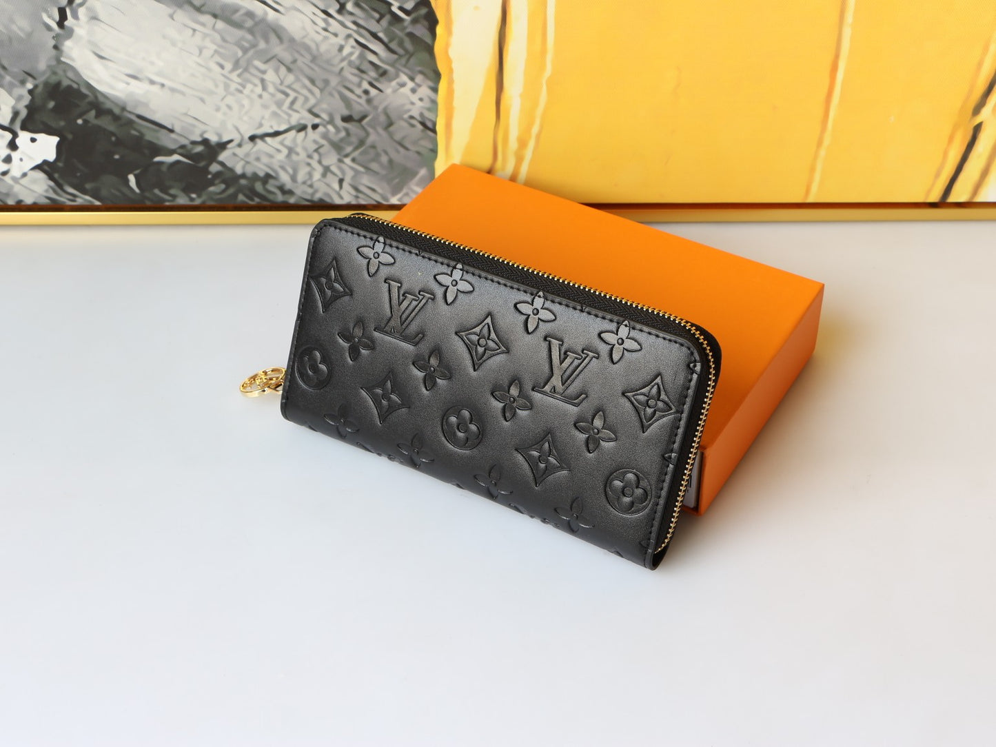 Monogram Engraved Zip Wallets