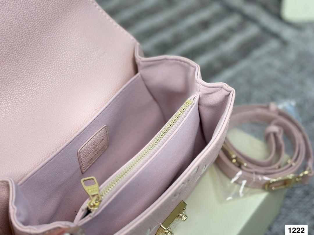 Pink Monogram Mini Signature Snap Bags