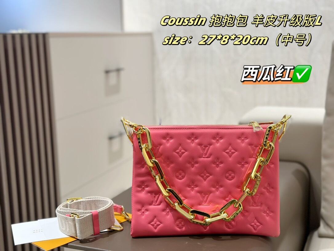 Pink Monogram Cousin Shoulder Bags