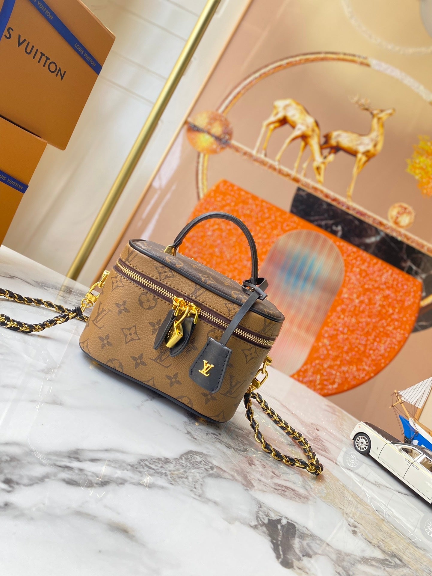 Monogram Slim Makeup Bag Purses