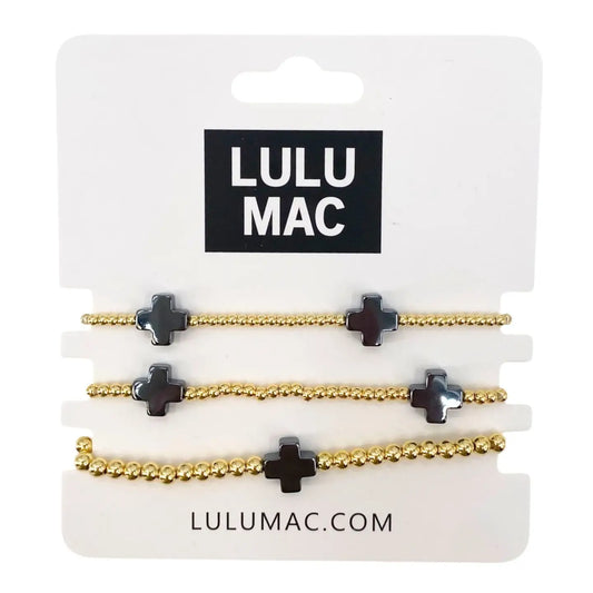 Lulu Mac Black Bracelet Set