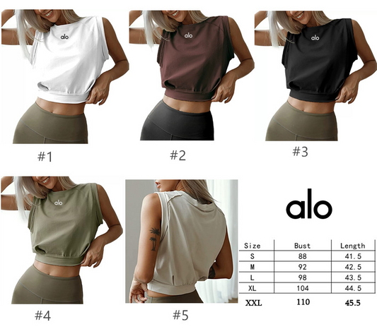 A L O Flowy Cropped Tank Tops