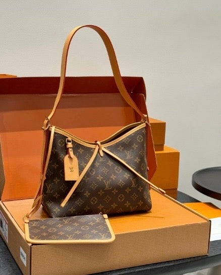 Brown Monogram Signature Satchel