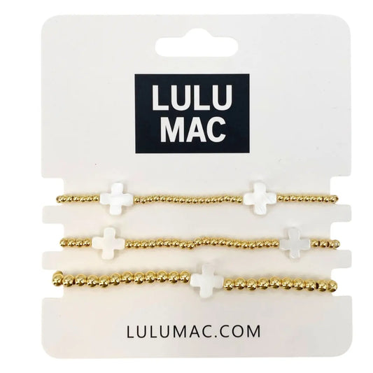 Lulu Mac White Bracelet Set