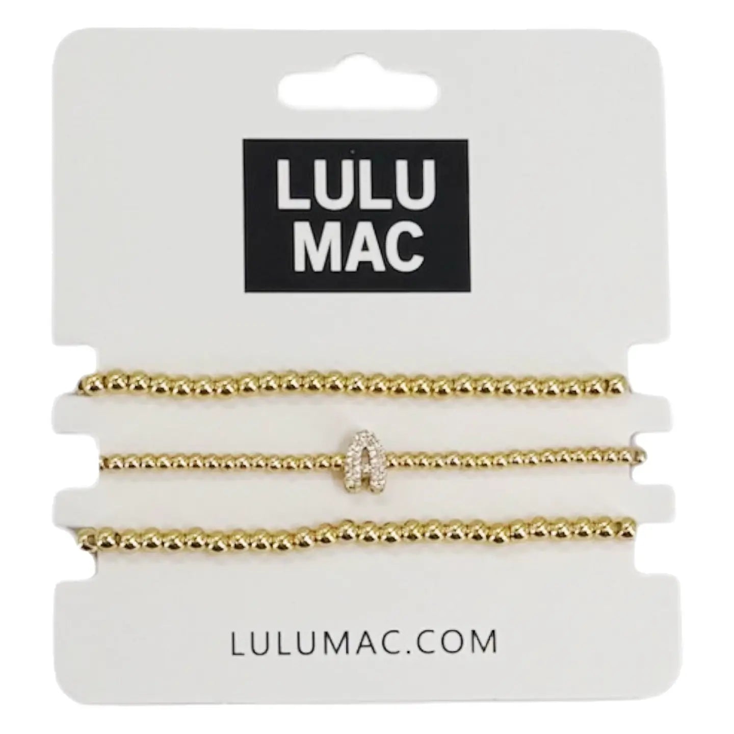 Lulu Mac Initial Gold Bracelet Set