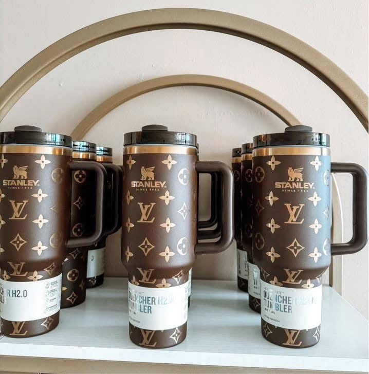 Brown Monogram Tumblers