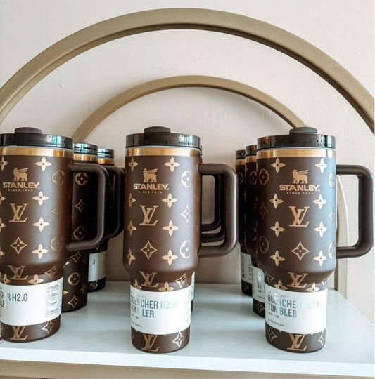 Brown Monogram Tumblers