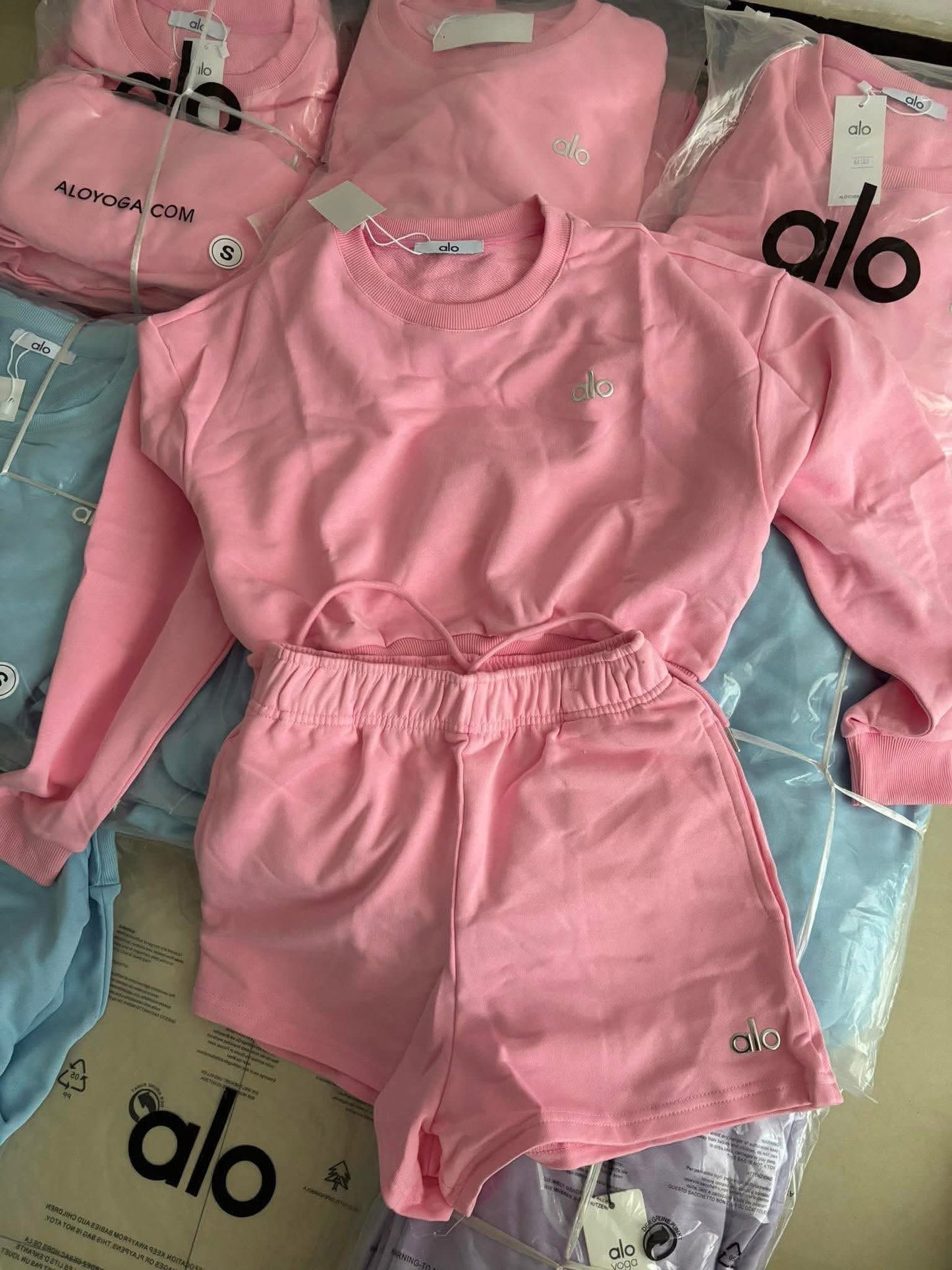 A L O Crewneck/Shorts Sets (NOT OVERSIZED)