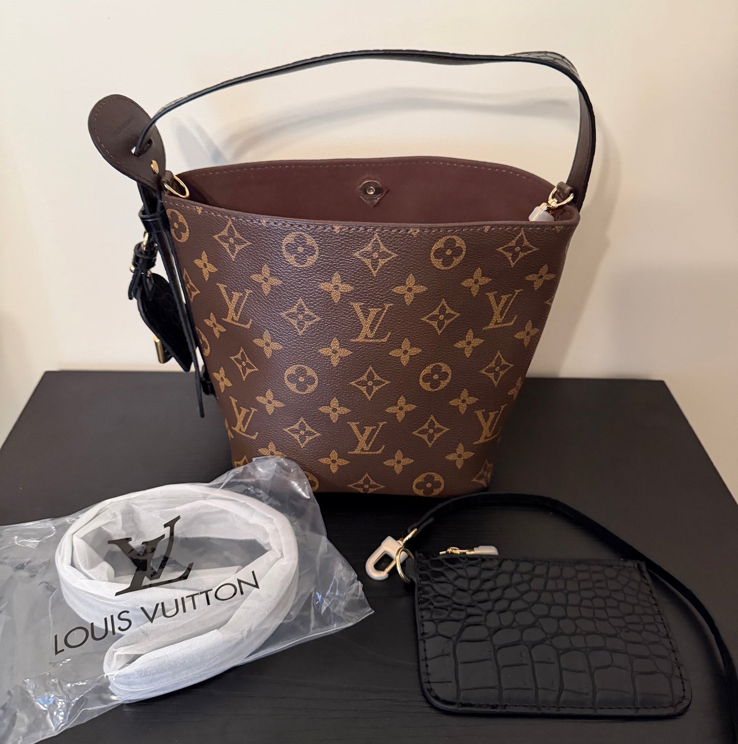 Brown Monogram/Black Scale All in Mini Tote - LIMITED EDITION