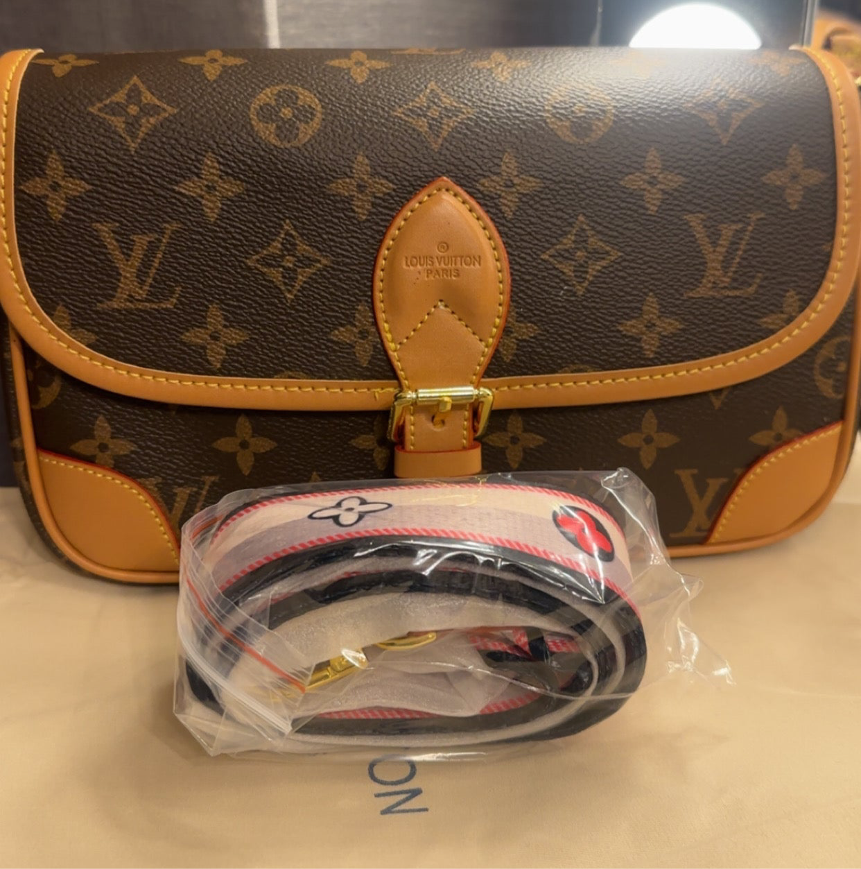 Brown Monogram Saddle Crossbody Bag