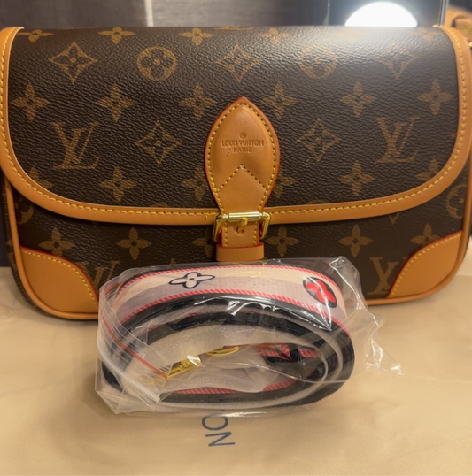 Brown Monogram Saddle Crossbody Bag