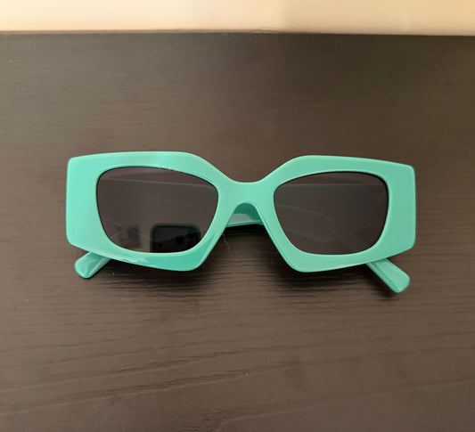 Triangle Neon Green Sunnies