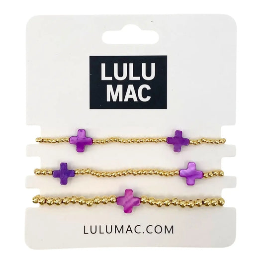 Lulu Mac Purple Bracelet Set