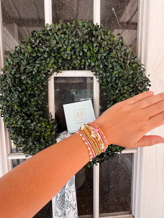 Pink/Gold Bracelet Stack of 11