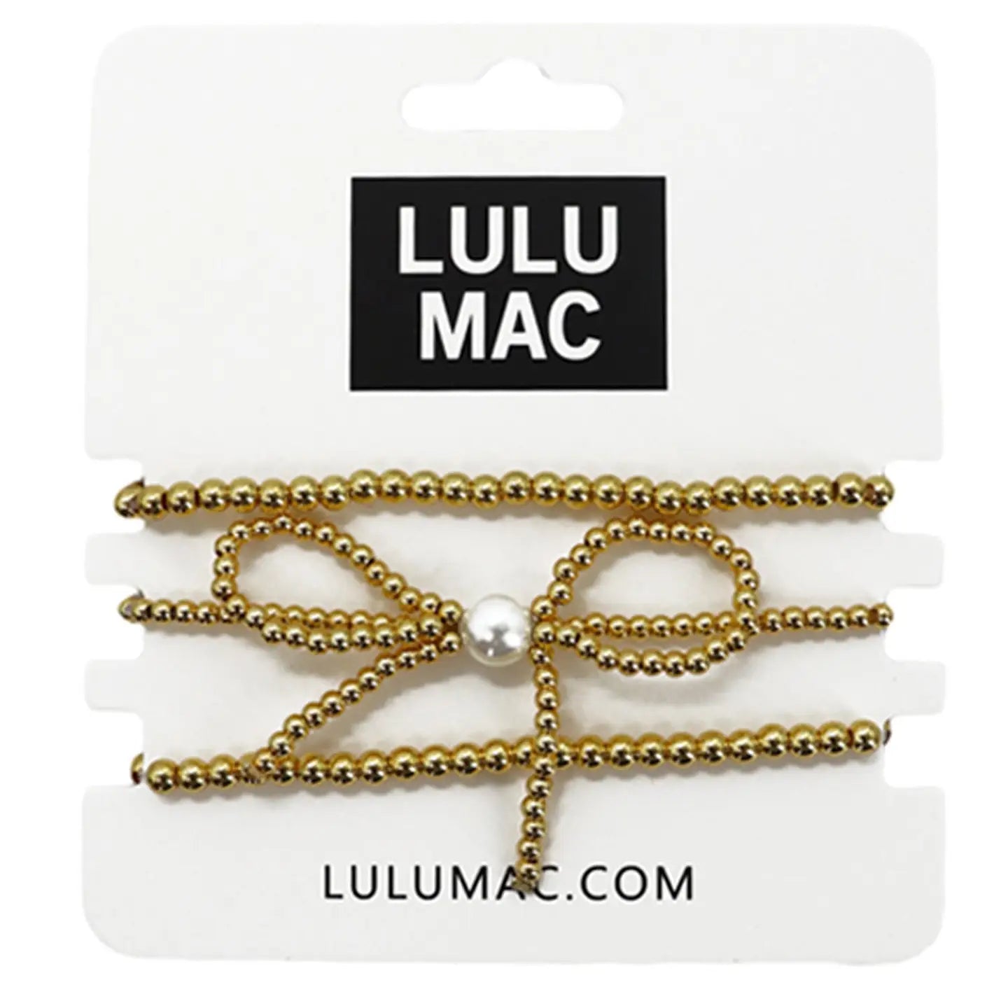 Lulu Mac Gold Bow Bracelet Set