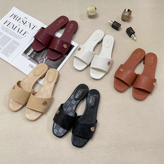 Double G Flat Mule Sandals