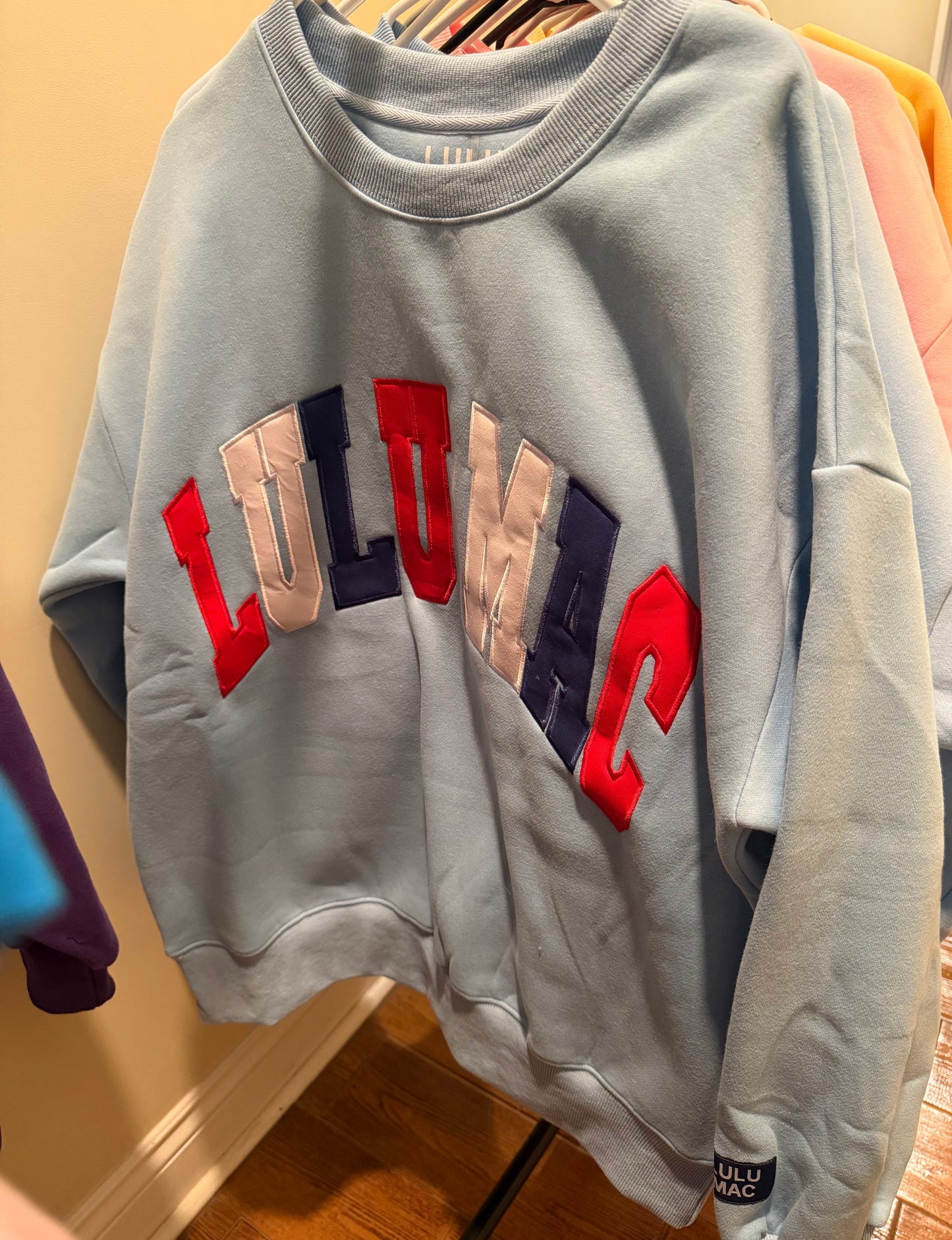 Lulu Mac Red/White/Blue Sweatshirt Stitch