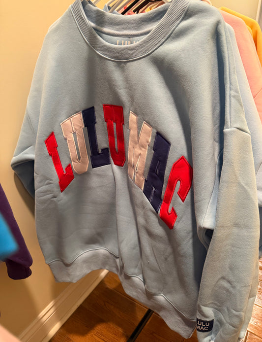 Lulu Mac Red/White/Blue Sweatshirt Stitch